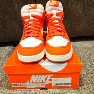 Air Jordan 1 KO Rush Orange and White Sail. SIZE 13. LEATHER AND CANVAS. ORANGE